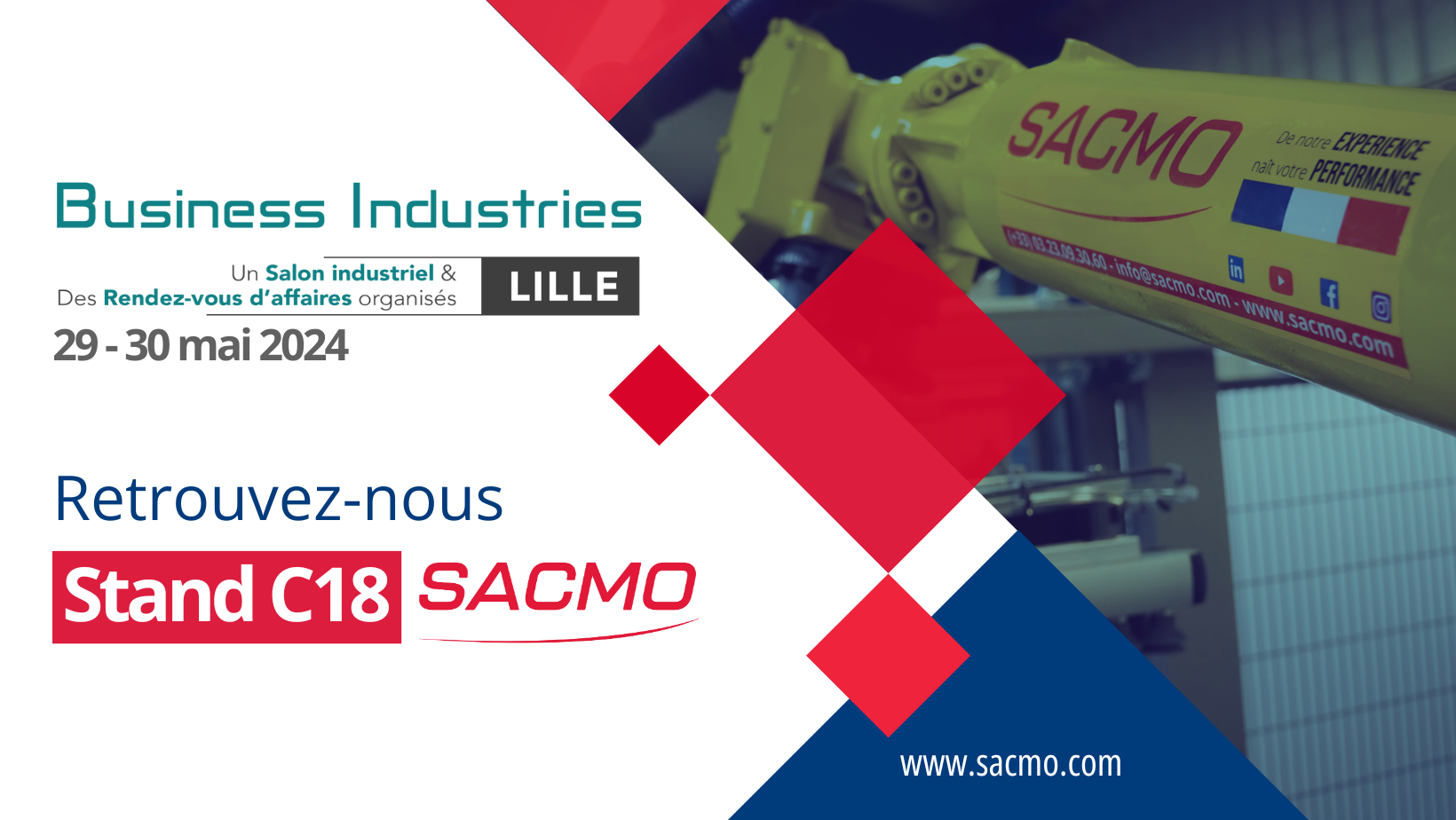 SACMO Salon Business Industries Lille 29 et 30 mai 2024